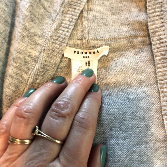 Promesa USA poncho, one size, gray to blue ombré - Picture 2 of 7